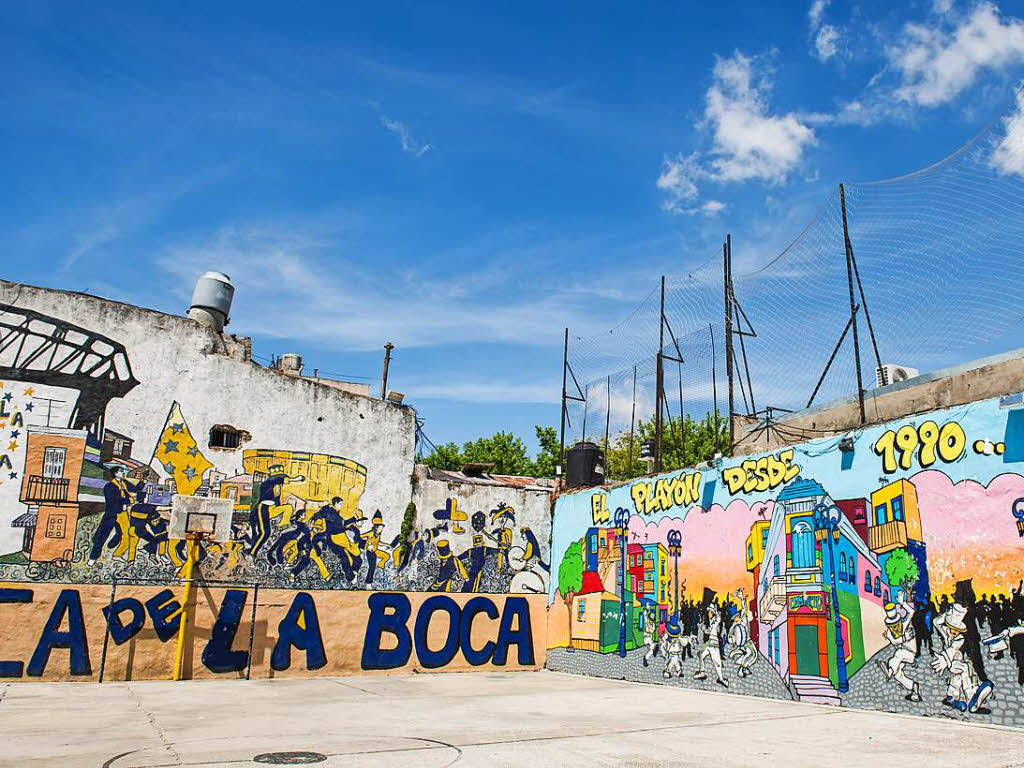 Buntestes Stadtviertel in Buenos Aires: La Boca
