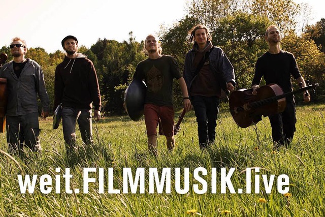 Fnf Musiker bringen die Filmmusik von...n Freiburg und Umgebung auf die Bhne.  | Foto: WEIT.Filmmusik Promo Photo