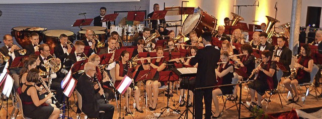 Der Musikverein Bleichheim beim Jahreskonzert im Brgerhaus   | Foto: Jrg Schimanski