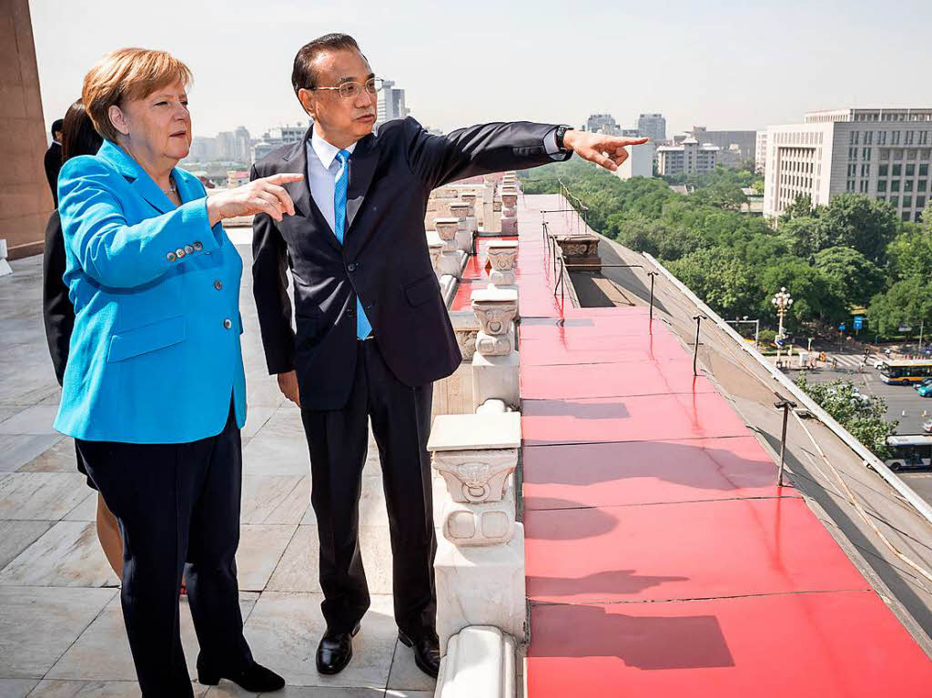 Merkel im Gesprch mit Chinas Ministerprsidenten Li Keqiang