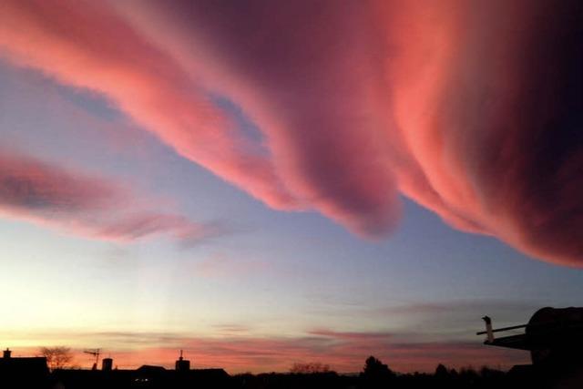 Sonnenuntergang nach Unwetter in Eimeldingen