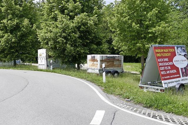 Gegen die fahrbaren Werbeflchen ist die Stadt machtlos