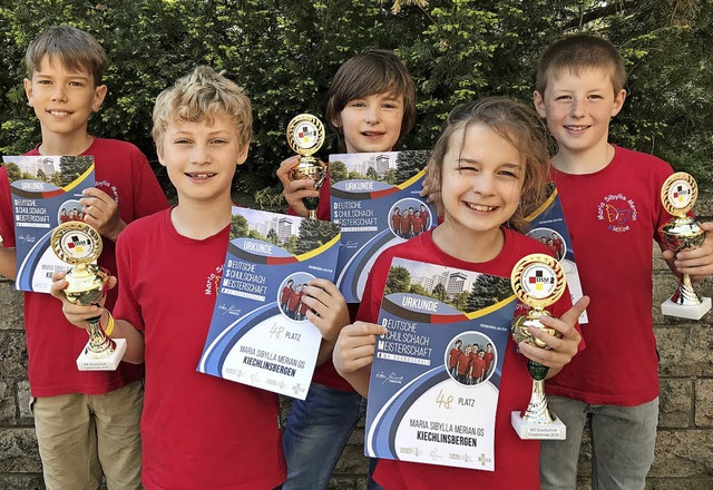 Das Schach-Team der Maria-Sibylla-Meri... aus Kiechlinsbergen/Knigschaffhausen  | Foto: Grundschule