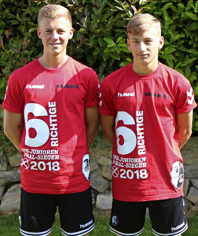 Spielen in der U19 des SC Freiburg: Ma...nsbergen und Sascha Risch aus Riegel.   | Foto: Helmut Hassler