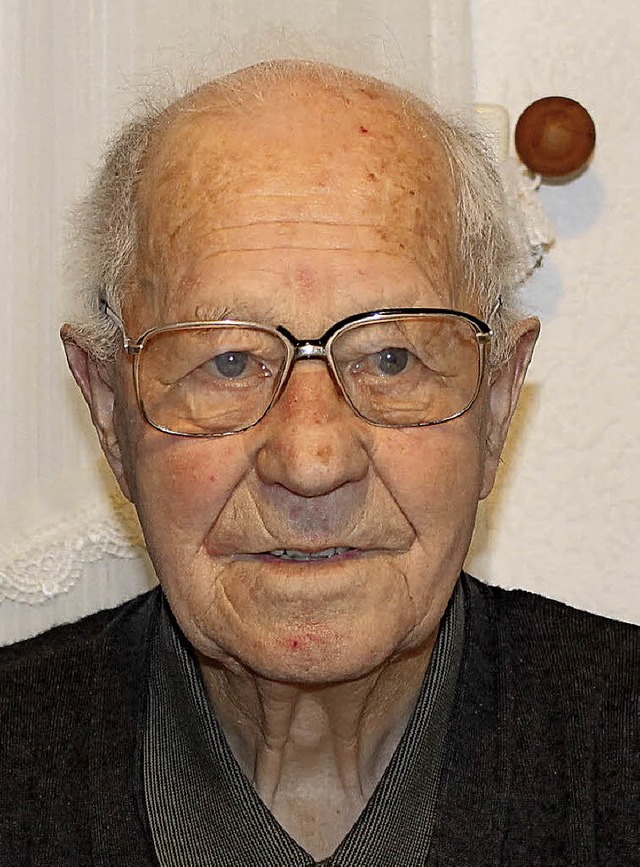 Herbert Reith an seinem 90. Geburtstag 2014.   | Foto: Hans spengler