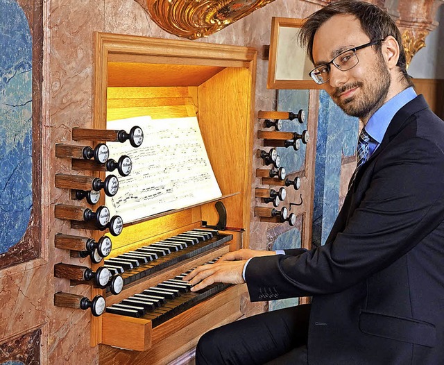 Dominic Cerrito wusste mit den Orgeln ... alten Stadtkirche bestens umzugehen.   | Foto: Roswitha Frey