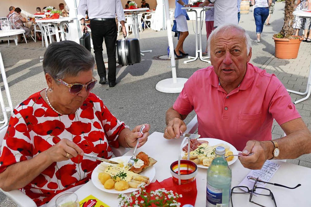 Dem Ehepaar Nbel vom Bodensee hat es geschmeckt  | Foto: Franziska Riepl
