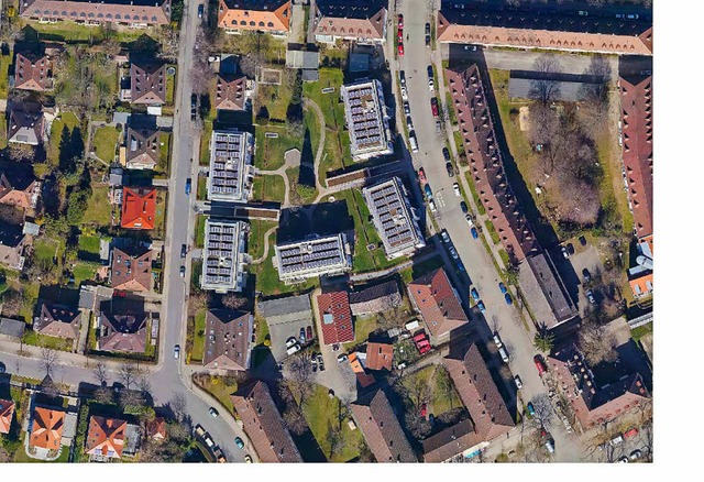 Die Familienheim-Wohnungen an der Quk... Hausnummer 1 bis 9 abgerissen werden.  | Foto: Stadt Freiburg
