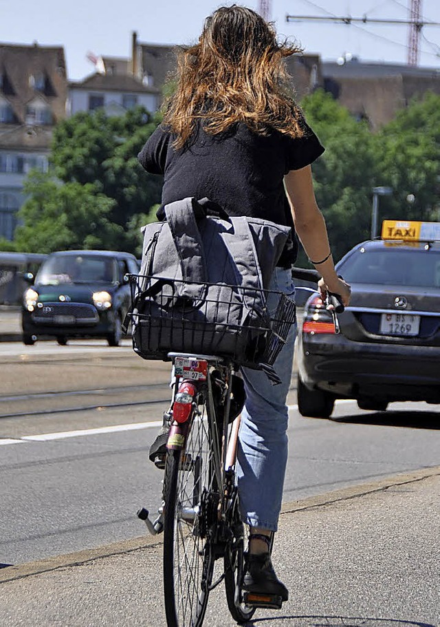 Auf Basels Straen sind mehr Velofahrer unterwegs.   | Foto: Gra