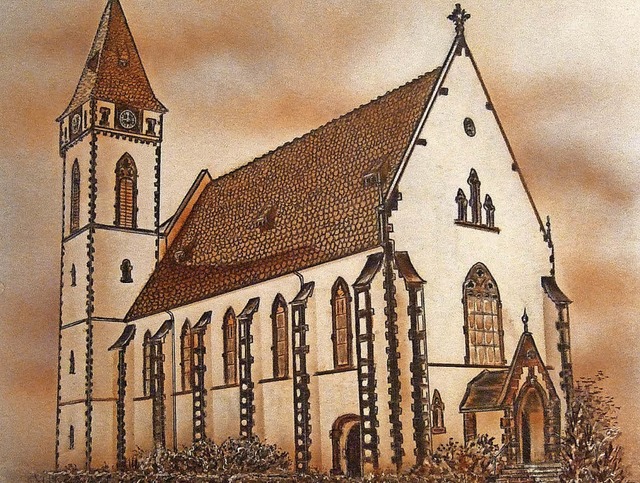 Illustration der katholischen Kirche &...hle-Federzeichnung von Martin Kaiser.   | Foto: Archiv Elmar Vogt