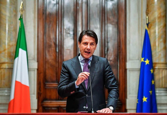 Guiseppe Conte, desiginierter Minister...rungsbildung in Italien durchgerungen.  | Foto: dpa