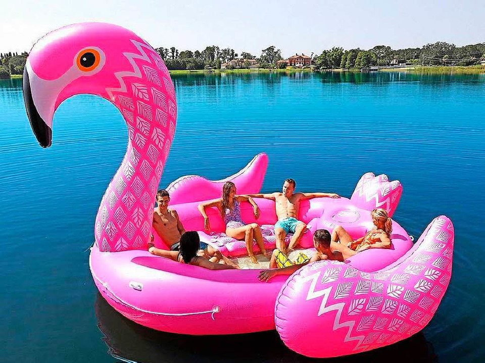 Auf Riesenflamingos kannst du gemtlich ber den Tunisee treiben.  | Foto: Pro