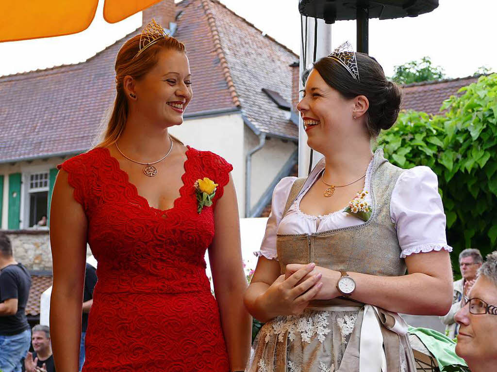 Badische Weinhoheiten unter sich: Kim-Lucy Rutz und Franziska Aatz