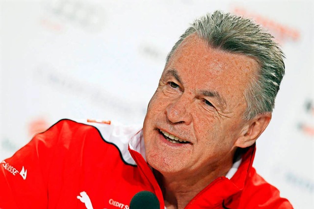 Ottmar Hitzfeld im Jahr 2013, als er T...weizer Fuball-Nationalmannschaft war.  | Foto: dpa Deutsche Presse-Agentur