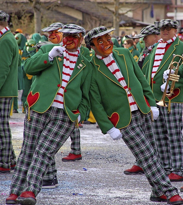 Auch die Latschari aus Rheinfelden war... Narrentreffen 2018 in Murg mit dabei.  | Foto: hildegard Siebold