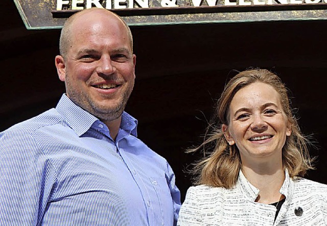 Juniorchefin Myriam Erfurth mit ihrem Partner Moritz Grtner.   | Foto: Dieter Maurer