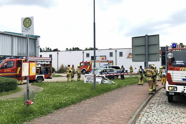Einsatz in Heitersheim, nachdem sich dort ein Auto berrschlagen hatte.  | Foto: Feuerwehr Heitersheim