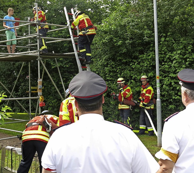 Leistungsabnahmen der Feuerwehren des Landkreises Emmendingen  | Foto: Georg Vo