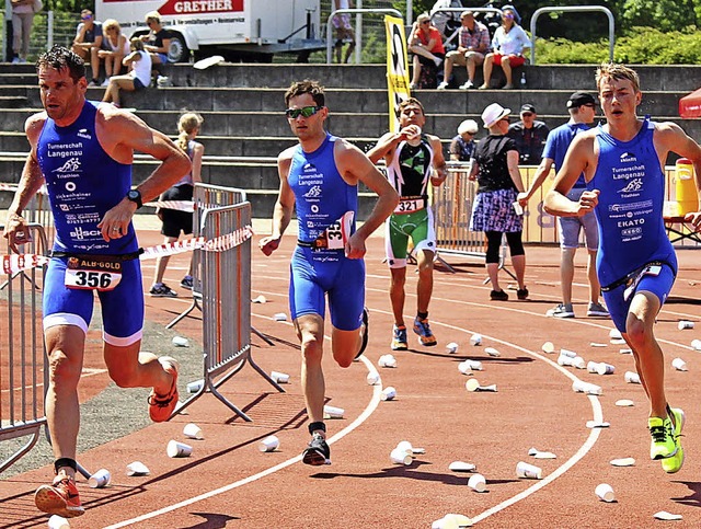 Langenauer Sportler beim Rheinfelder S...r, Daniel Spitzer und Moritz Kuhnert.   | Foto: Privat