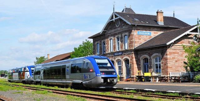 Endstation Volgelsheim: Bis dort fhrt...Linie von Colmar nach Freiburg geben.   | Foto: Trans Rhin Rail