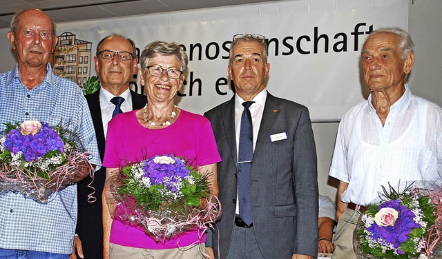 Ehrungen: Horst Gimpel (von links), Ro...in und Geschftsfhrer Andreas Seiter.  | Foto: Loisl Mink
