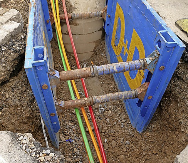 Mit den Glasfaserleitungen allein ist es noch nicht getan. | Foto: Langelott Mit den Glasfaserleitungen allein ist es noch nicht getan. | Foto: Langelott