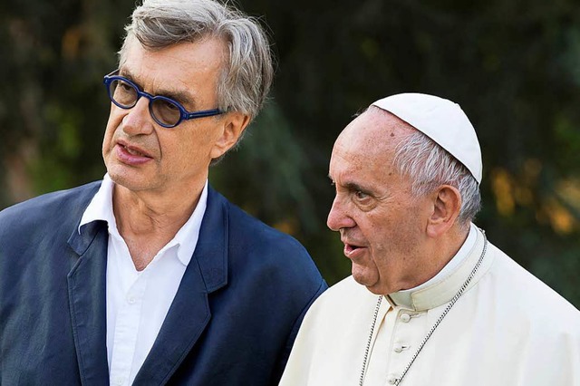Wim Wenders und Papst  Franziskus  | Foto: upi
