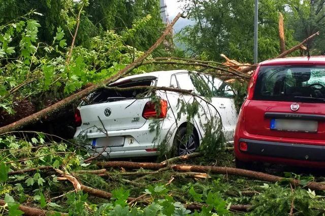 Hagel, Starkregen und ein Blitzeinschlag – Unwetter im Sdwesten