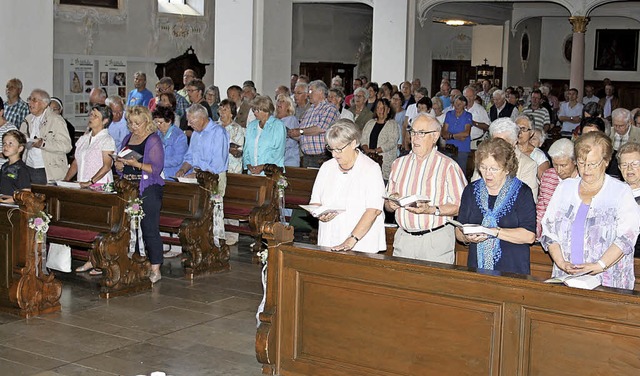 In den gut besuchten Gottesdiensten zu...r zu &#8222;Maria von Todtmoos&#8220;.  | Foto: Andreas Bhm