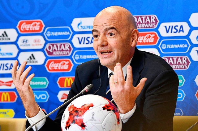 FIFA-Chef Gianni Infantino hofft auf eine amerikanische WM 2026.   | Foto: AFP
