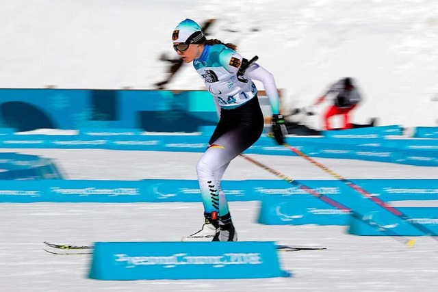 Vivian Hsch bei den Paralympischen Winterspielen in Pyeongchang im Mrz 2018   | Foto: dpa