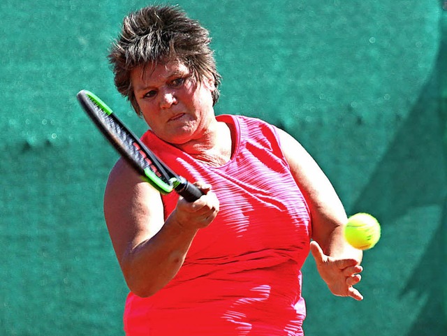 Mit explosivem Spiel zu ihrem ersten Saisonsieg im Einzel: Susanne Eberhardt   | Foto: Uwe Rogowski