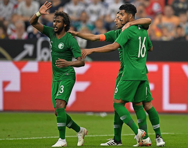 Bei der WM wollen  die Saudis wieder j...t gegen Deutschland (1:2) am 8. Juni.   | Foto: dpa
