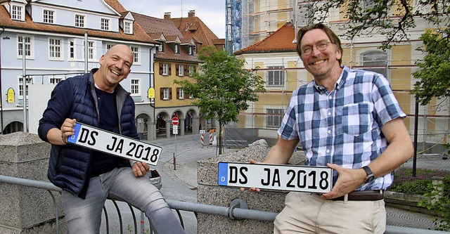 Ja zum DS-Kennzeichen: Christian Kste...enen Kennzeichens fr Donaueschingen.   | Foto: Stephanie Jakober