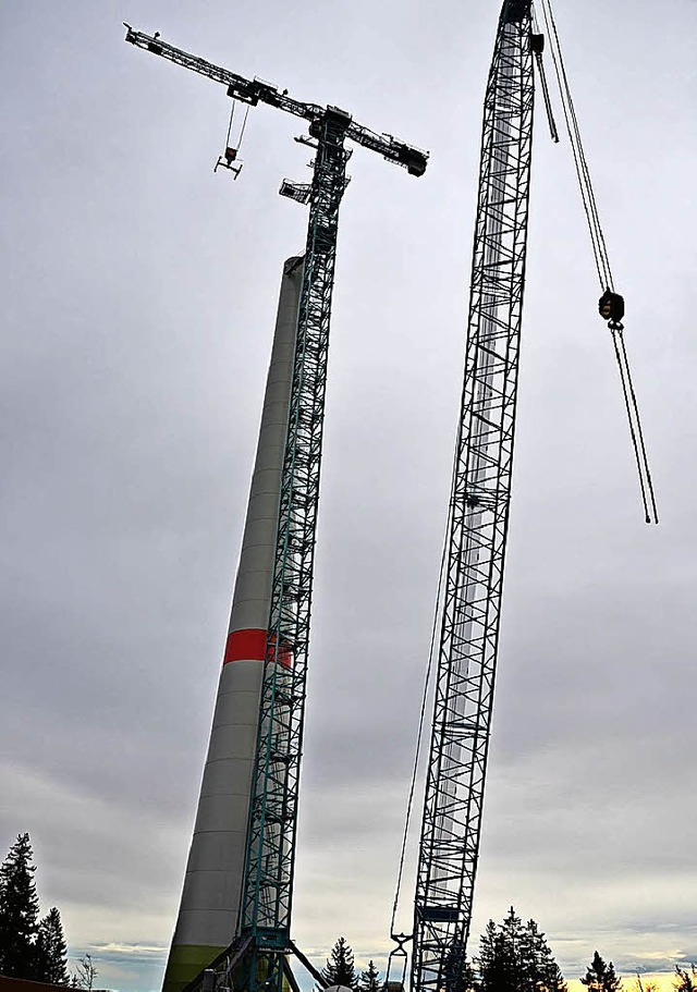 Beim Bau von Windkraftanlagen muss groes Gert aufgefahren werden.   | Foto: Archivfoto: Hnig