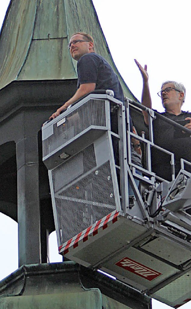 Kulturamtsleiter Hans-Jrg Jenne (rech... - und spricht von einer berraschung.  | Foto: Patrik Mller