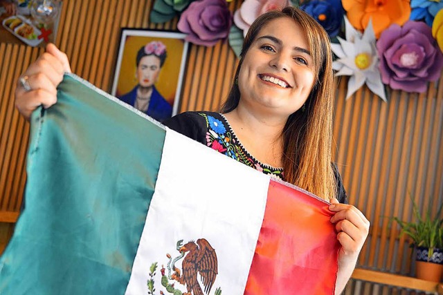 Silvia Barba Quezada von der Taqueria ...bt an eine erfolgreiche WM fr Mexiko.  | Foto: Michael Bamberger
