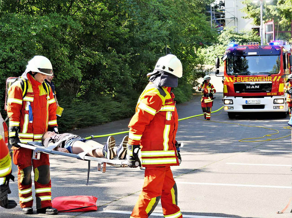 Auch wenn der Wettkampf am Samstag im Vordergrund stand, ein funktionierender Feuerwehrzug rettet Leben.