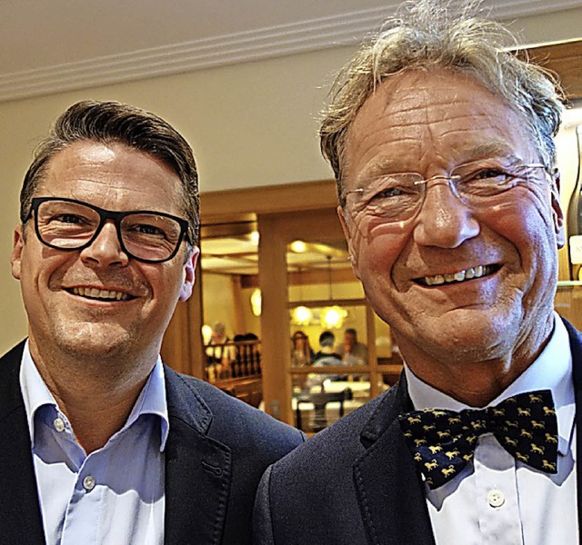 Der alte Prsident Karsten Pabst (links) und sein Nachfolger Veit Brkle.  | Foto: Wolfram Hartig