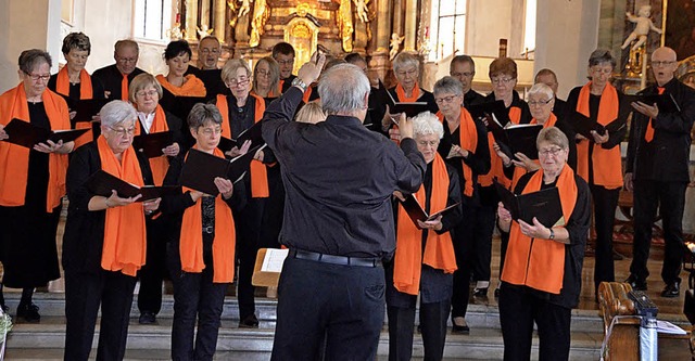 Der Kirchenchor hatte die das wohl eim...Musikgruppen mit marianischen Gesngen  | Foto: Christiane Sahli