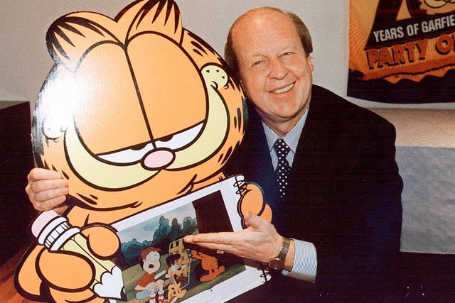 Jim Davis mit seinem Kater Garfield  | Foto: dpa