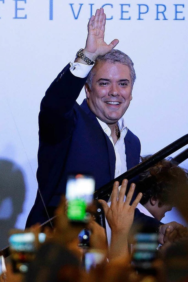 Der neue kolumbianische Prsident Ivan Duque   | Foto: dpa
