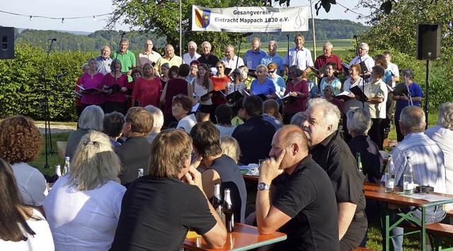 Der Gesangverein Mappach lud sich Gste ein und viele kamen.  | Foto: Fiedler