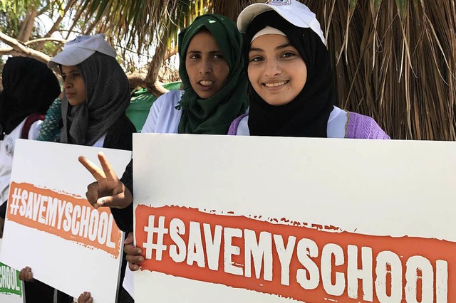 Sie wollen ihre Schule retten: Schler...in der Beduinensiedlung Khan al-Ahmar.  | Foto: Anja Reich