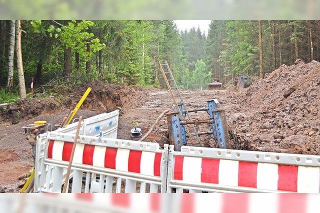 Heute ist Baustart fr die Tank- und Rastanlage