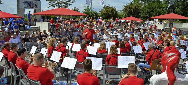 Die   Blasorchester aus Niederrimsinge...n Matinee-Konzert im Birkenmeier-Park   | Foto: HAns-Jochen Voigt