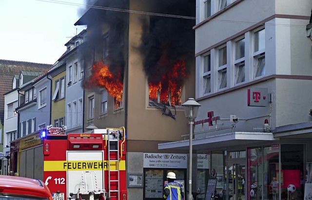 Brand in der Steinstrae 14  | Foto: Ralf Burgmaier