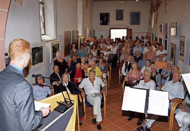 Zur Vernissage der Ausstellung &#8222;...ster Gedemer viele Besucher begren.   | Foto: Haberer