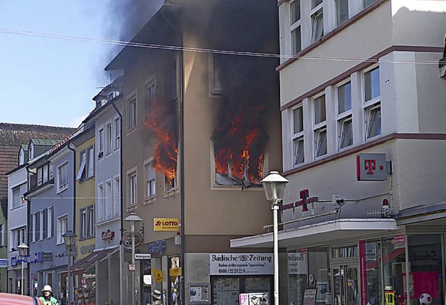Brand in der Steinstrae 14  | Foto: Ralf Burgmaier