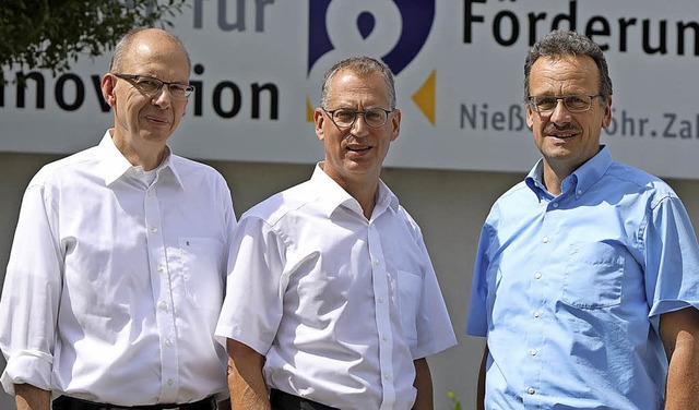 Drei Unternehmer: (von links) Ralf Ehret-Nieen, Michael Zahm und Michael Sthr   | Foto: Christoph Breithaupt